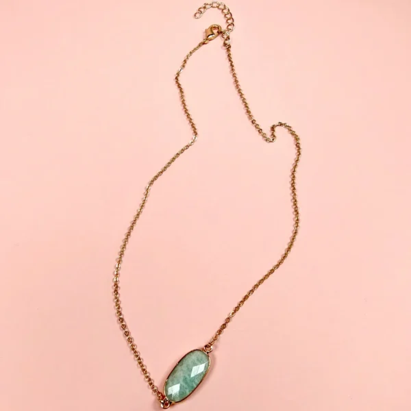 Collier en pierre naturelle Onix fait main – Image 2