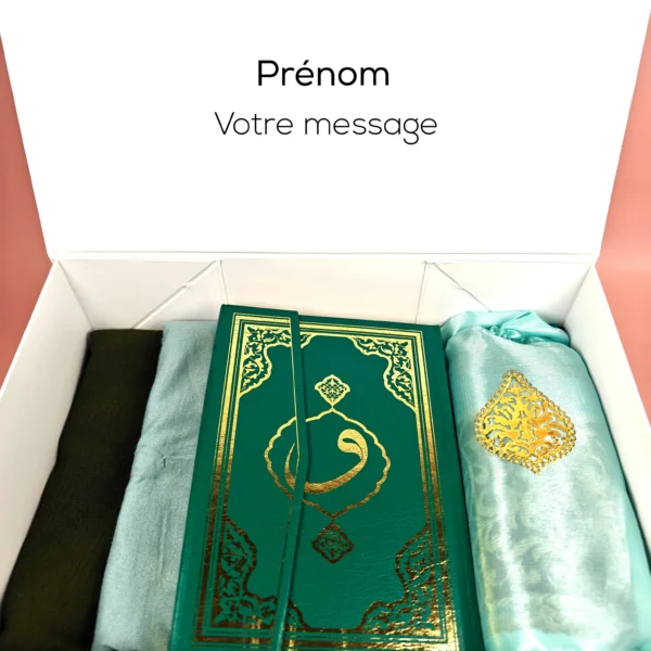 Coffret cadeau Aïd pour homme avec musc, tasbih et savon naturel.