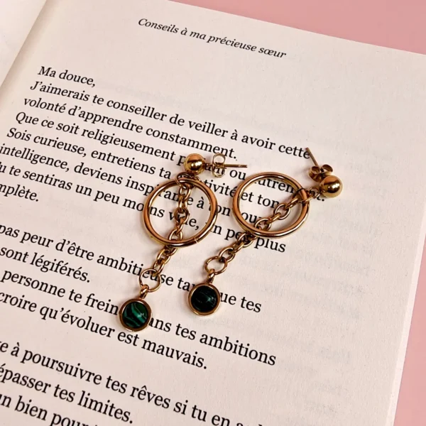 Boucles d'oreilles acier inoxydable Hira