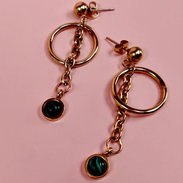 Boucles d'oreilles acier inoxydable Hira – Image 2