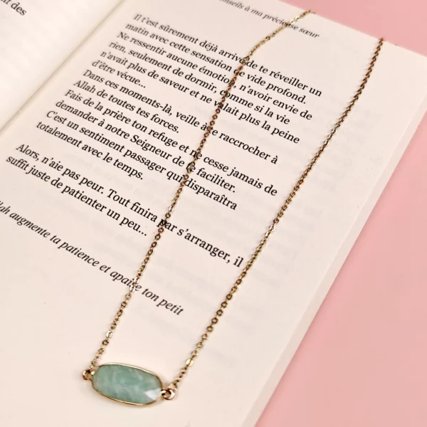 Collier en pierre naturelle Onix fait main