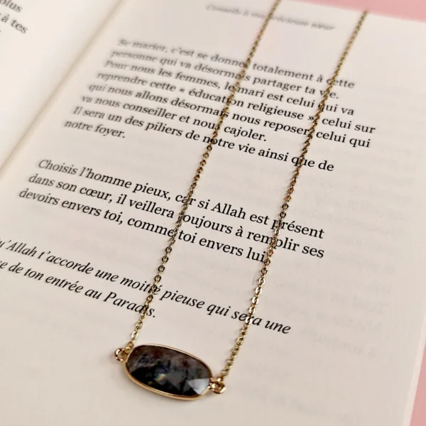 Collier en pierre naturelle Onix fait main